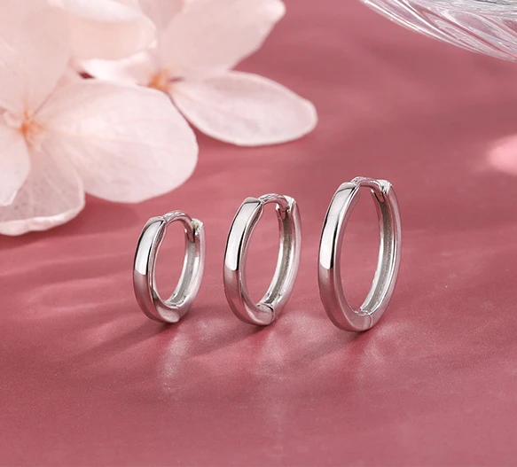 

925 sterling silver jewelry with new trendy simple earrings geometric earrings for women and men daily gifts wholesale