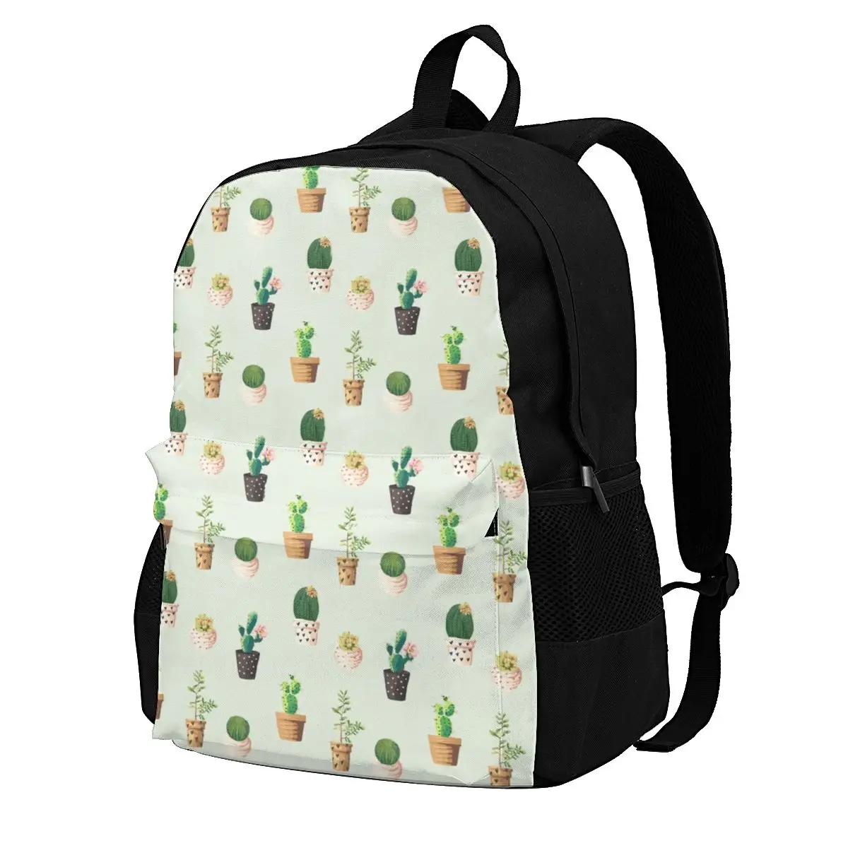 

Cactus Printed Backpacks pattern unique variety Novelty Polyester Cycling Backpack Youth Breathable Bags