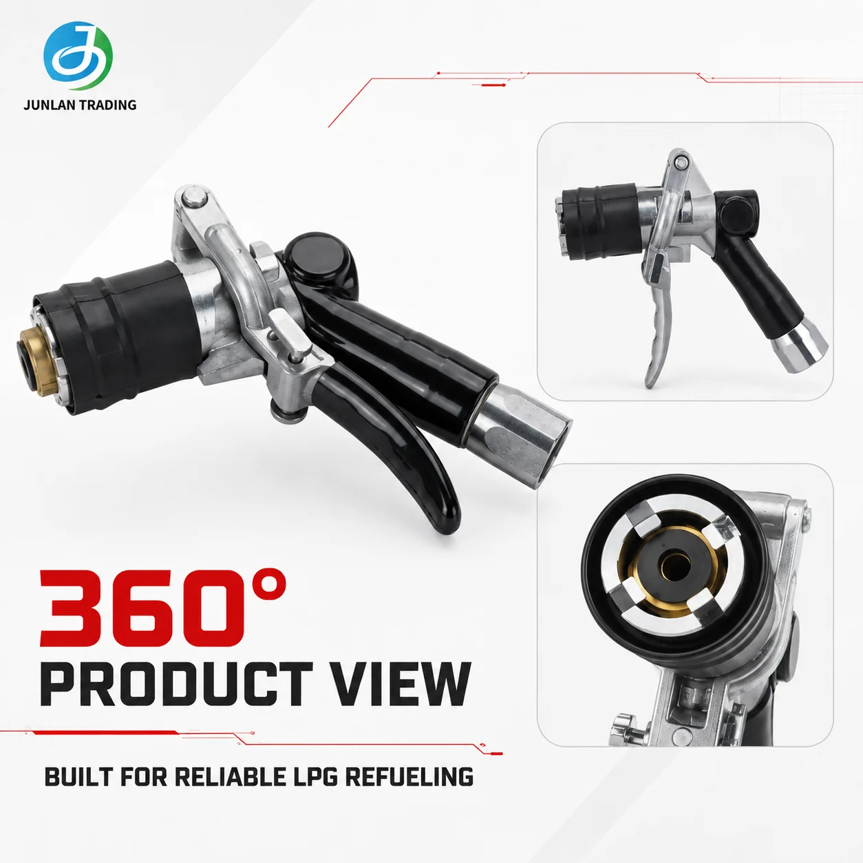 Фото Тяжелая заправочная насадка для сжиженного газа (LPG) 360 °   Поворотный ручной пистолет для подачи топлива на АЗС №2
