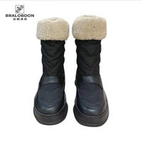 French 2022new winter warm fur integrated motorcycle boots,women's short boots, Australian wool lining, top quality French