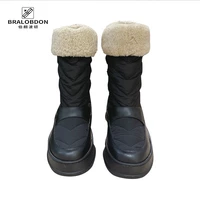 french 2022new winter warm fur integrated motorcycle bootswomens short boots australian wool lining top quality french