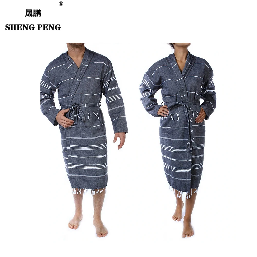 

YEUZLICOTTON Turkish Hooded Bathrobe S/M 100% Cotton Bathrobe Men Women Unisex Ultra Absorbent Beach Bath Pool Hotel spa Robe