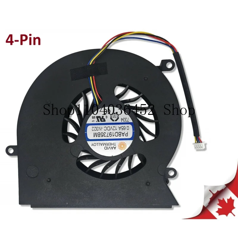 Для MSI 16L1 16L2 16L3 GT62 GT62VR 6RE 7RE CPU GPU ВЕНТИЛЯТОР PABD19735BM-N322 4-контактный