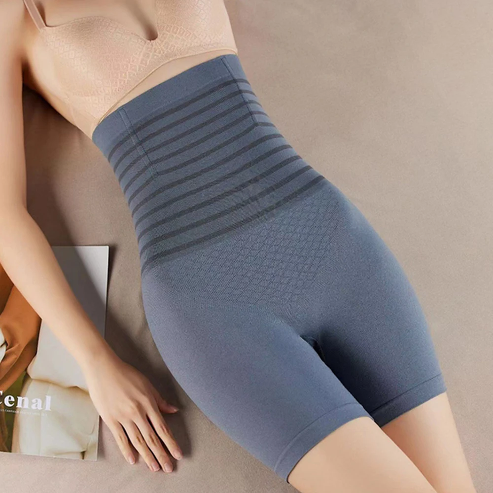

Женские трусы с высокой талией, бесшовные шорты для коррекции фигуры, Утягивающее нижнее белье