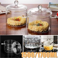 1 51 7l transparent glass soup pot household kitchen vegetable salad bowl thickened flame explosion proof cooking saucepan