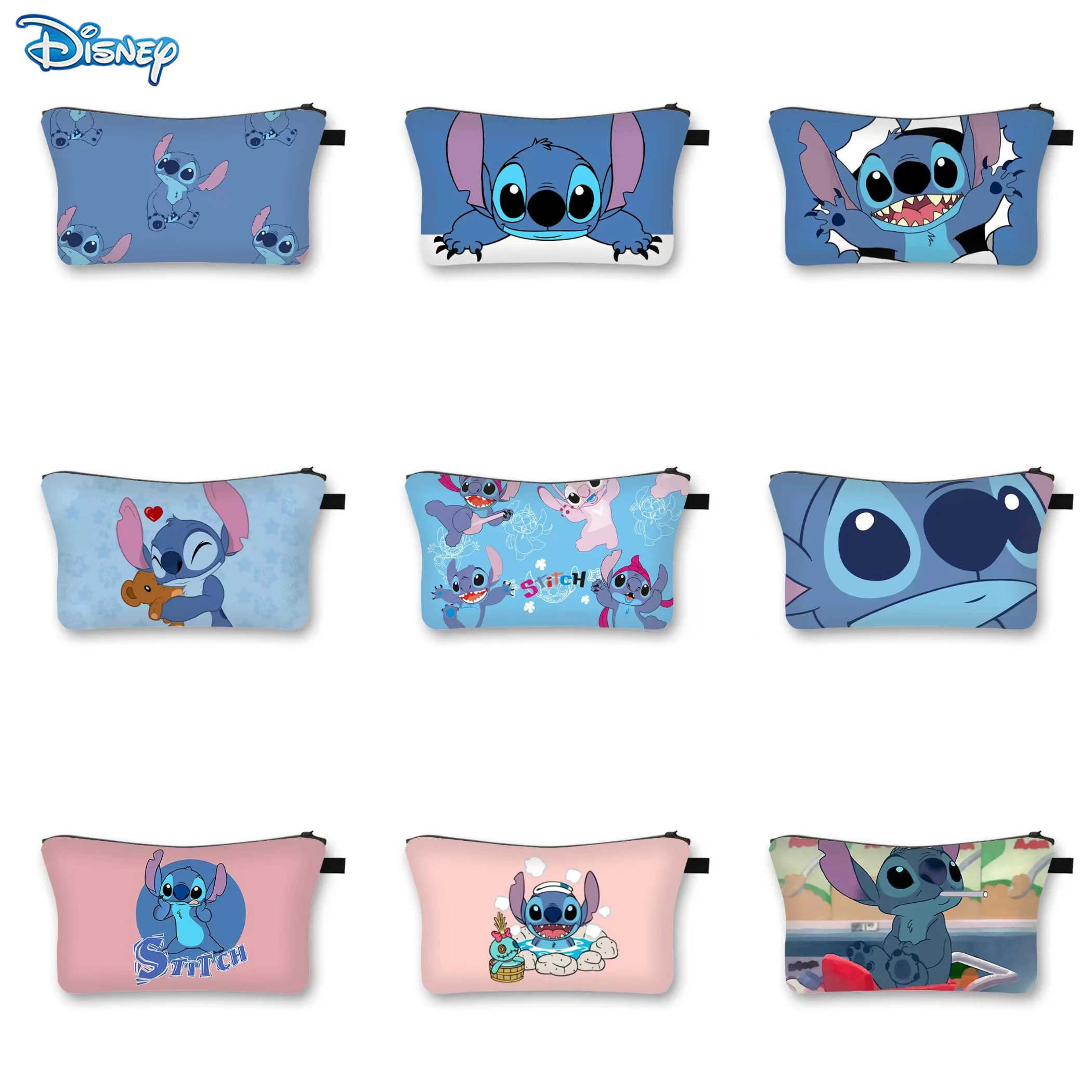 

Disney Lilo Stitch Women Cosmetic Bag Makeup Storage Bags Cartoon Stitch Coin Purse Wallet Handbag Toiletry Pocket For Girl Gift