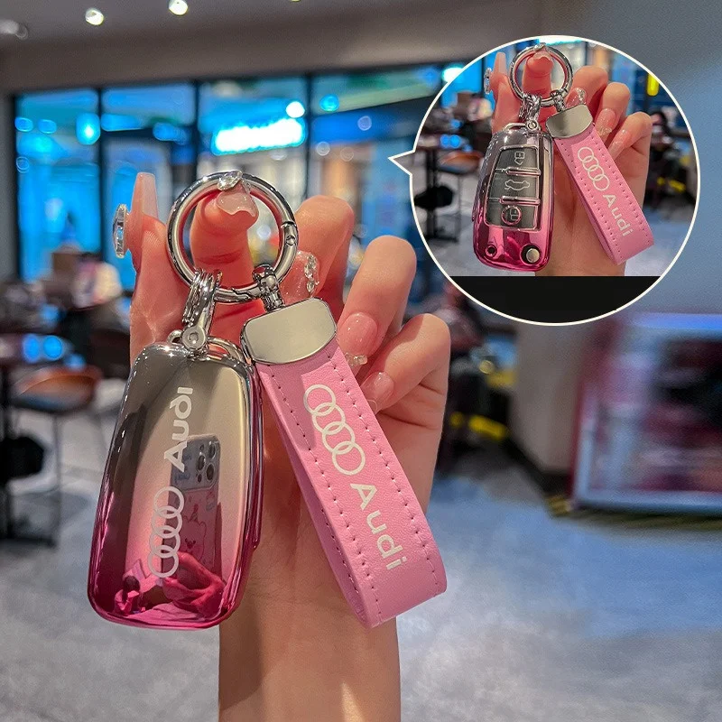 Модный автомобильный флип-чехол из ТПУ для Audi A3 8L 8P A4 B6 B7 B8 A6 C5 C6 4F RS3 Q3 Q7 TT 8V S3