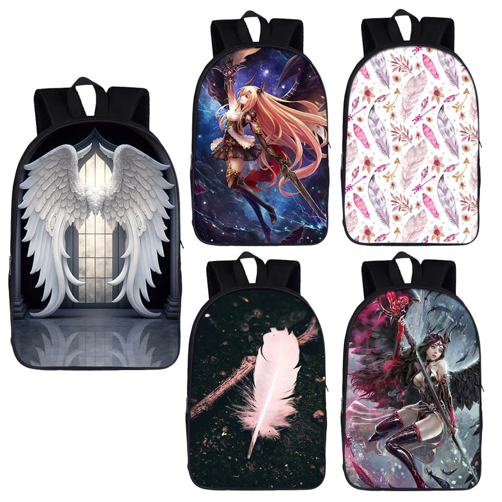 

Рюкзак с принтом грустных крыльев Ангела для девочек, женский рюкзак для улицы, школьные ранцы для детского сада, детские сумки для книг в подарок