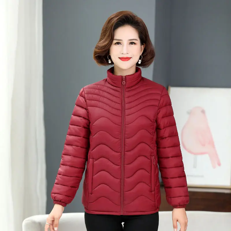 Warm Parkas Stand Collar Female Jacket 2023 New Fall Winter Cotton Padded Outerwear Oversized Loose Casual Fashion Short Coat