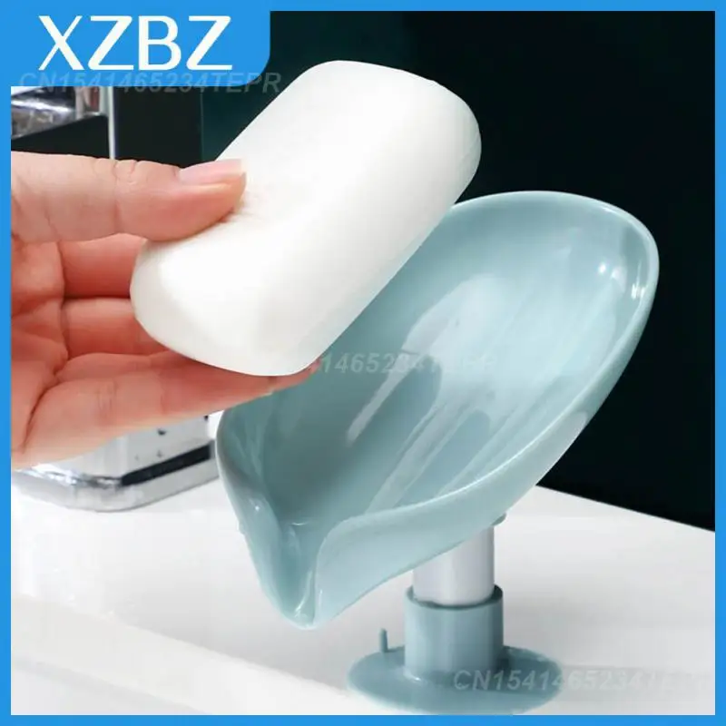 

Креативный поднос для мыла в форме листа с чашкой-присоской