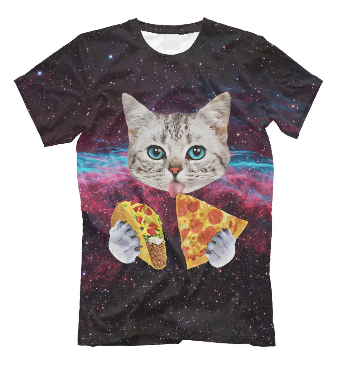 

Футболка с 3D принтом кота для мужчин и женщин, модная повседневная Милая уличная одежда в стиле Харадзюку с коротким рукавом, классные топы, ...