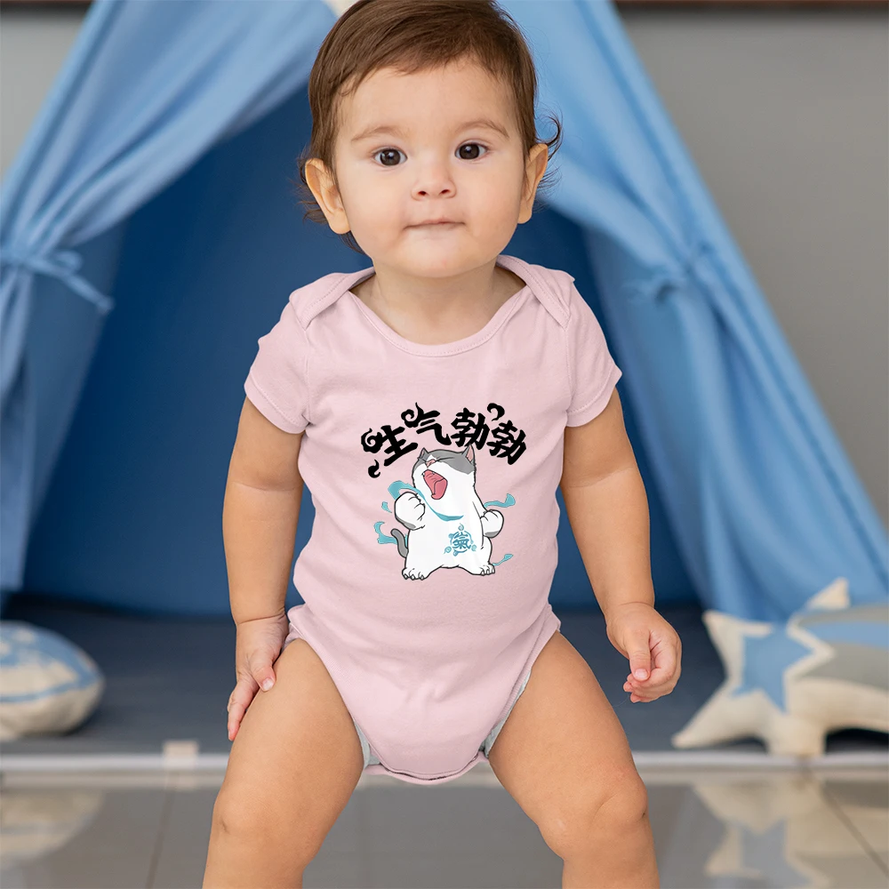 

Cool Trendy Cat Cartoon O-Neck Baby Girl Boy Onesie Casual Exquisite Creative Comfort Newborn Romper 0-24M