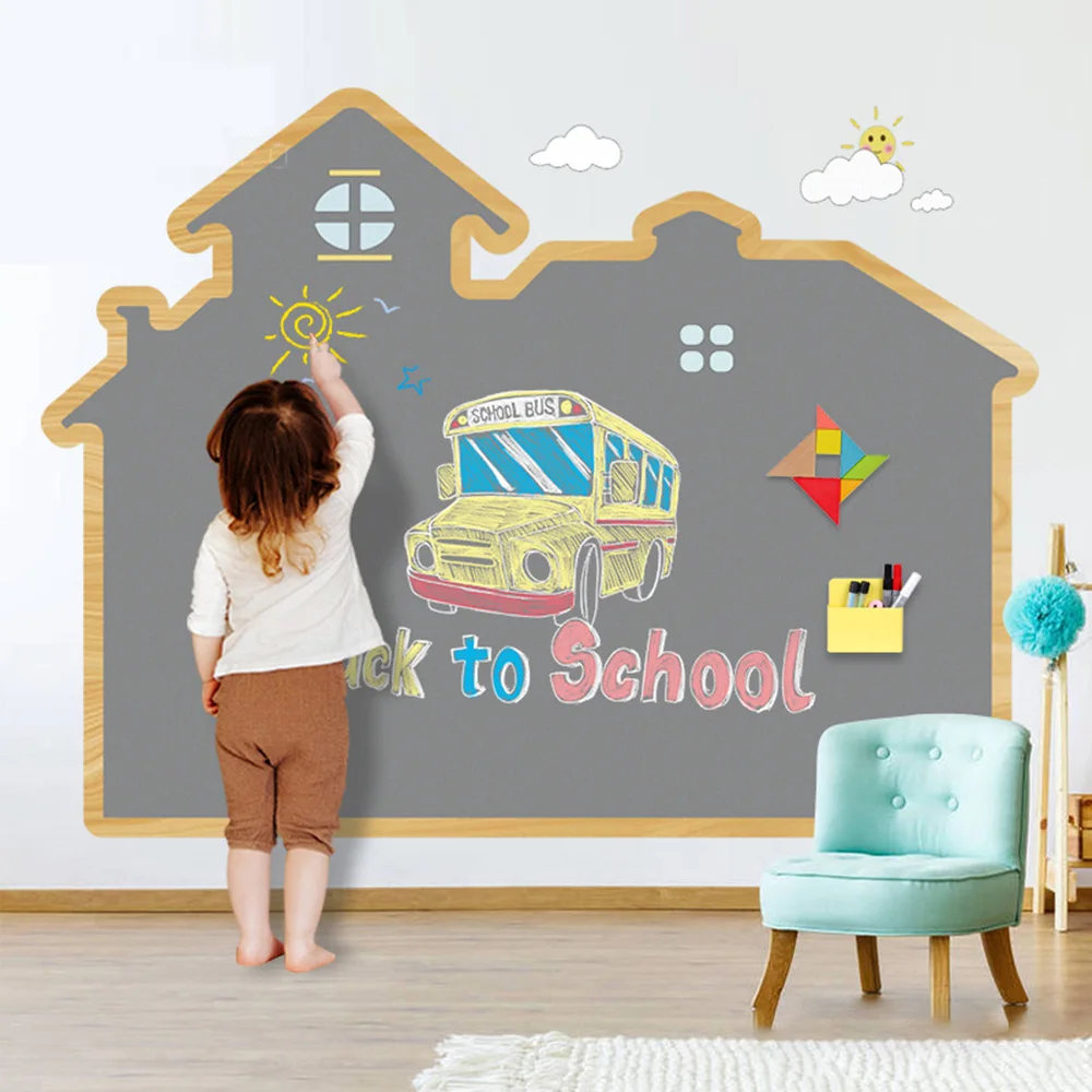 

90cm*116cm Magnetic Blackboard Wall Sticker Removable Writing Board Erasable Blackboard Learning Education Toys For Kids
