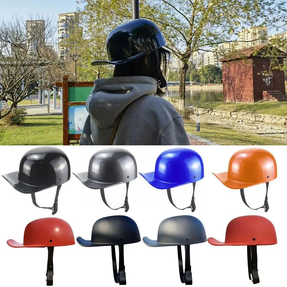 

Vintage Motorcycle Riding Helmet Retro Baseball Cap Safety Face Helmet Helmets Cap Certified Motorbike DOT Unisex Classic H E8P3