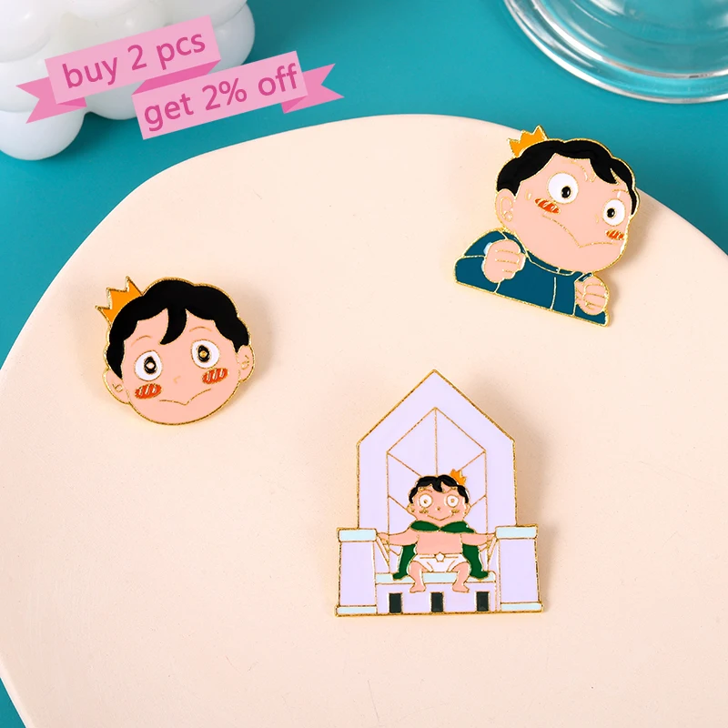 Броши с эмалью в виде героев мультфильма короли |