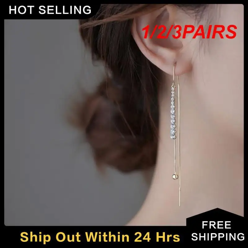 

1/2/3 пары, женские серьги с искусственным кристаллом