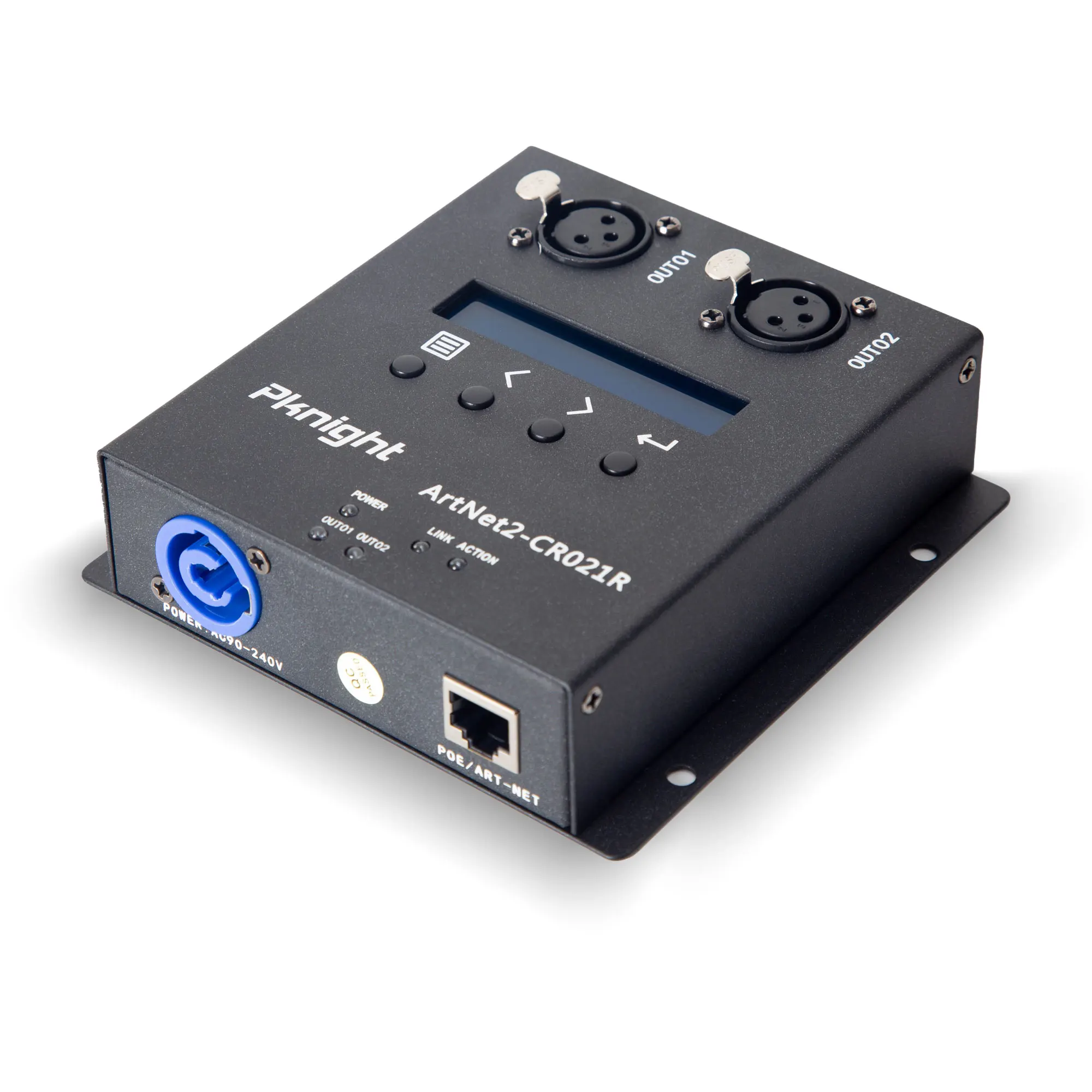 

Интерфейс двунаправленного контроллера освещения Ethernet Pknight ArtNet DMX 512, 2 Universe/Mountable/PoE