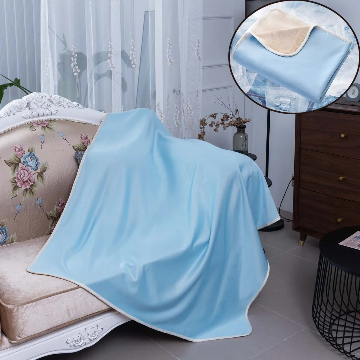 Throw Night Sweat Cooling Fiber Absorb Heat Washable Cover Over Blankets Summer