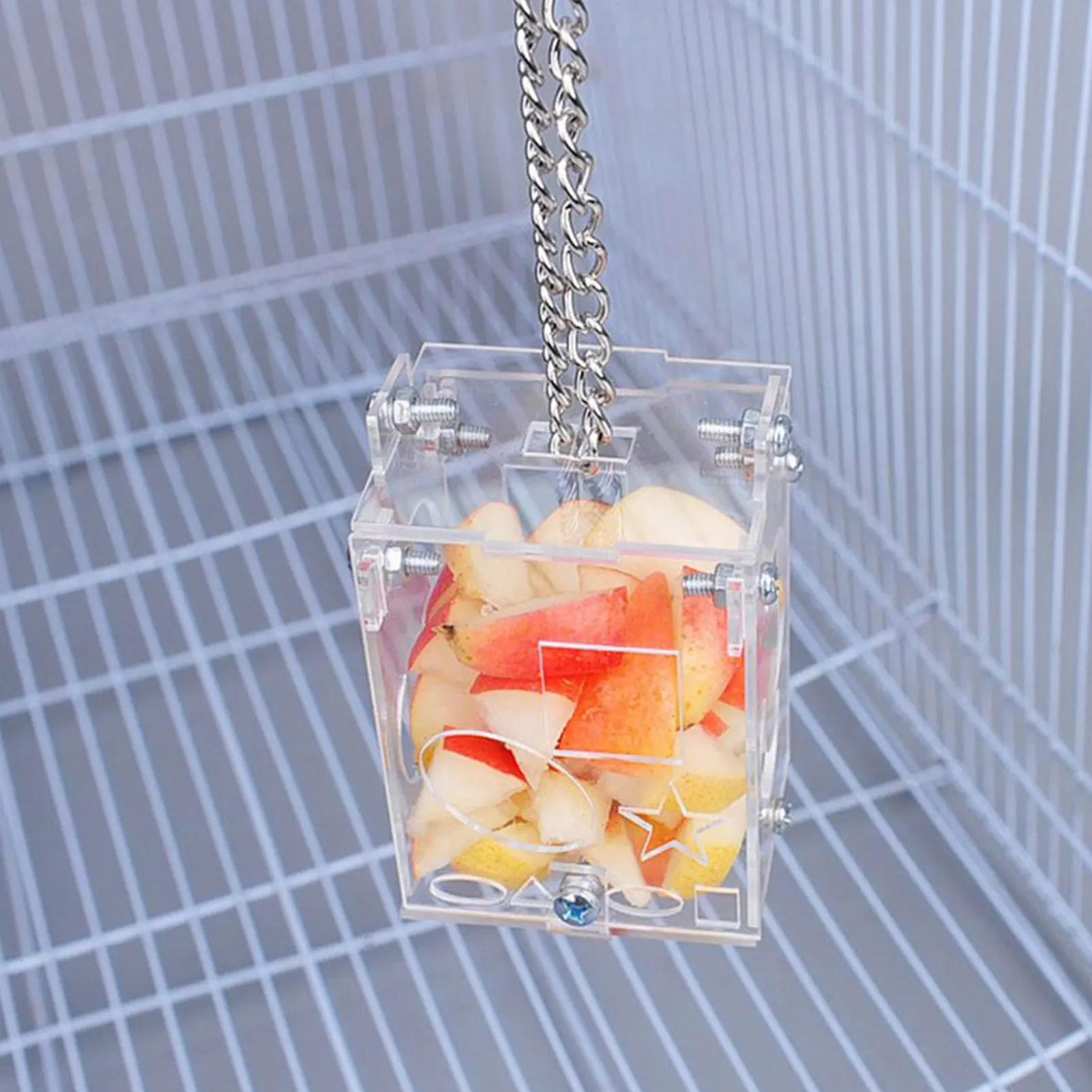 

Acrylic Foraging Toys For Parrots Transparent Parrots Food Feeder Bird Foraging Toys Bird Treats Boredom Buster For Anchovies