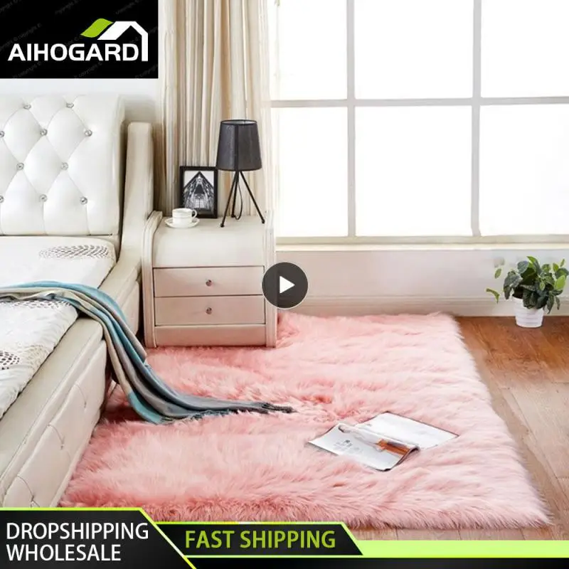 

1~5PCS Tie-dyed Carpet Long Wool Soft Comfortable Living Room Bedroom Coffee Table Bedside Complimentary Carpet Double-sided