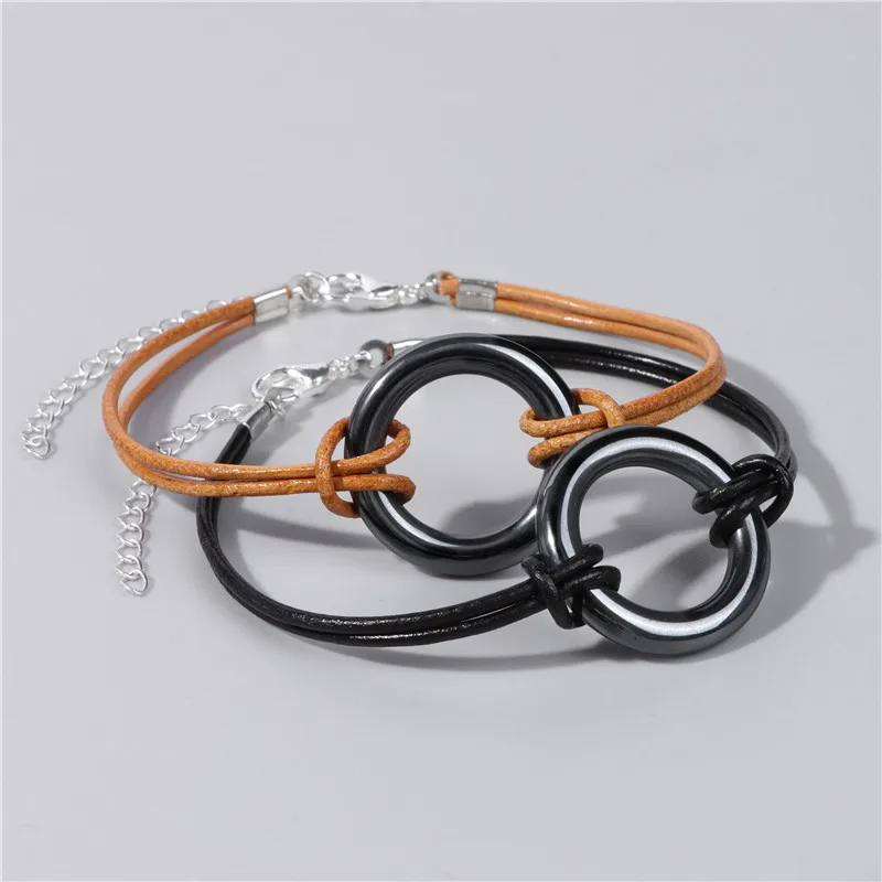 Очаровательный браслет из натурального камня плетеные браслеты парные