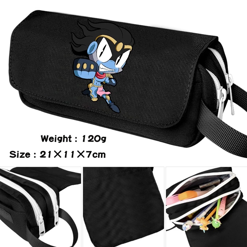 

Game Jojo's Bizarre Adventure Pencil Case Cartoon Large Capacity Double Layer Pen Bag Stationery Box School Supplies Pencil Bags