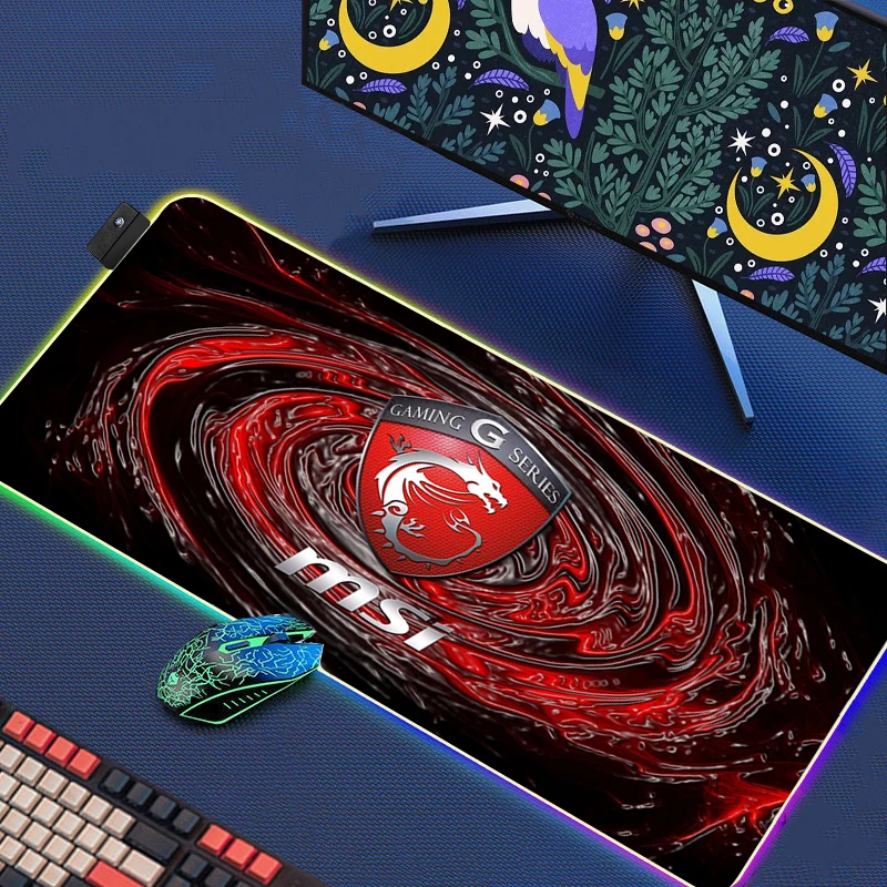 

Msi Xxl Mouse Pad Rgb Desk Mat Big Mousepepad Deskmat Office Accessories Back Light Led Mousepad Backlight Gaming Gamer Extended