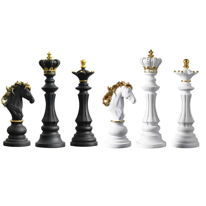 

Статуя с изображением шахматной партии декор настольные украшения художественные фигурки офисная скульптура