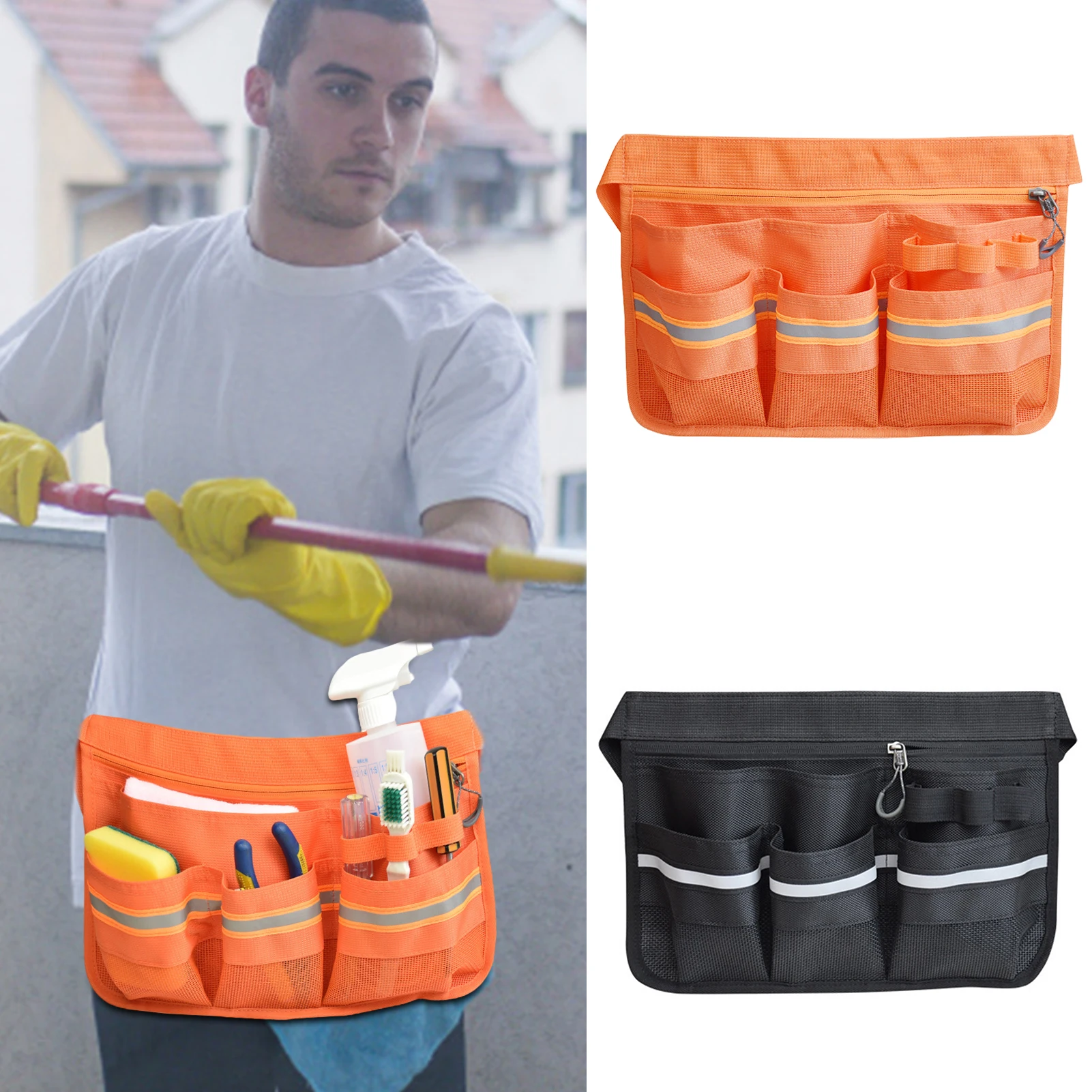 

Набор для чистки садовых инструментов, забавная Регулируемая поясная сумка для садоводства, прочный Поясной фартук с карманами, принадлежн...
