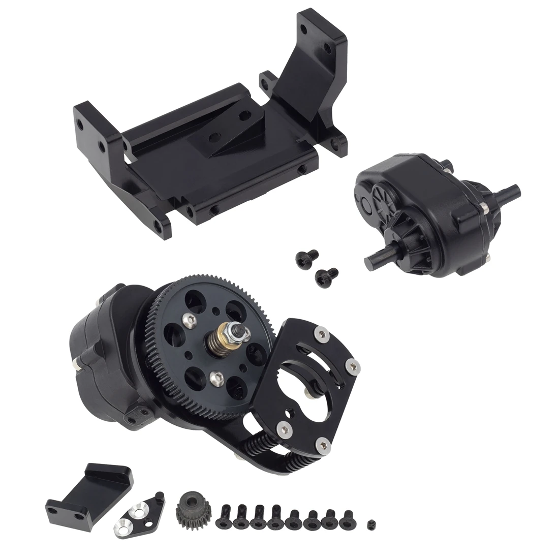 Metal R3 Single Speed Gearbox and Transfer Case Set for RC4WD D90 Gelande II D110 G2 FJ40 1/10 RC Crawler Car Upgrades,1