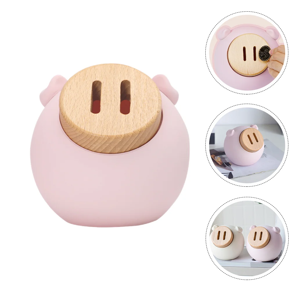 

Decoration Home Coin Bank Kids Cash Box Resin Savings Cute Piggy Banks Animal Decorative Container Bracket