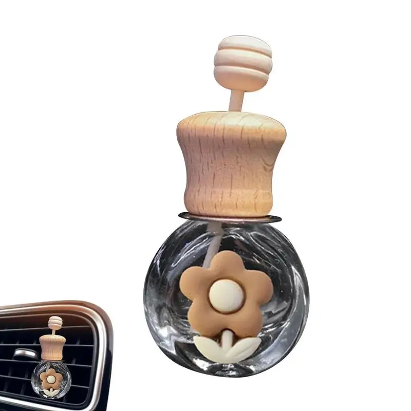 

Car Fragrance Empty Glass Bottle Cute Freshener Bottle Perfume Clip Air Vent Outlet Aromatherapy Essential Oils Diffuser