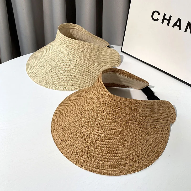 

New Arrivals Women's Summer Sun Hats Anti UV Autumn Wide Brim Hat Beach Casual Chapeau Femme Foldable Cap Outdoor Travel Sunbonn