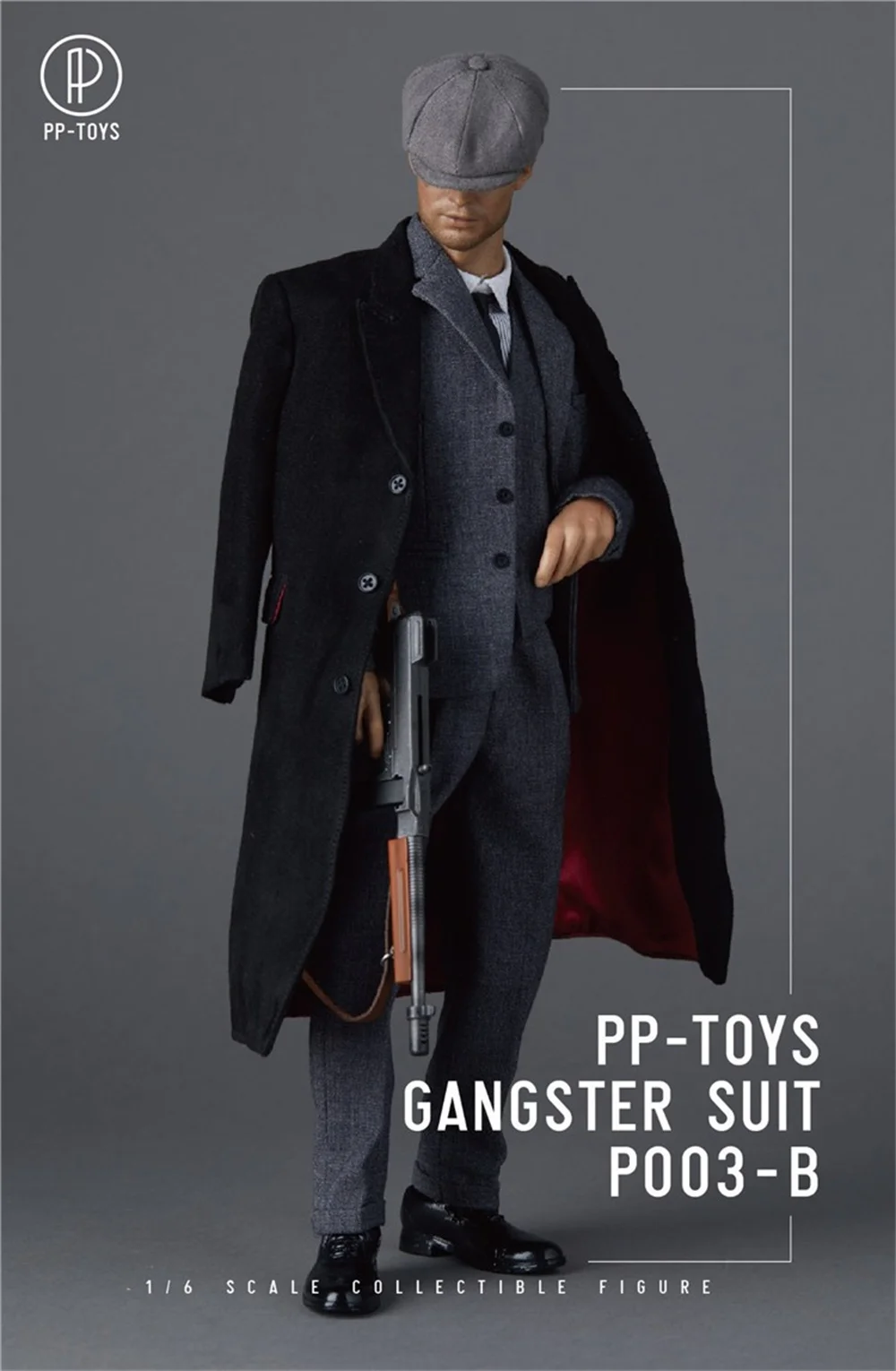 

PP-TOYS P003 1/6 British Gangster Gentleman Retro Suit Shirt Vest Coat Cap Shoes Set For 12'' Male Soldier Action Figure