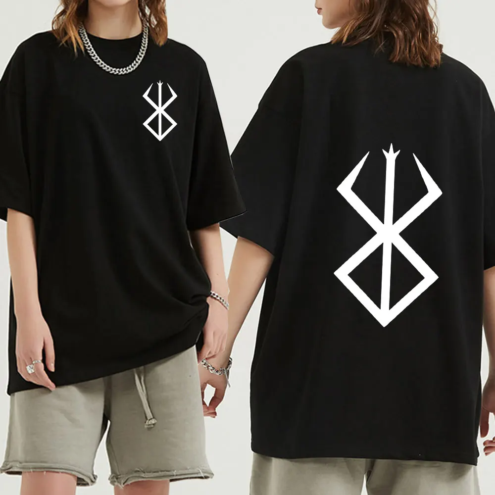

Unisex Berserk Logo Hot Anime T-shirt O-neck Fashion Hip Hop Print Fashion Men Women Clothes Streetwear Oversized Tops