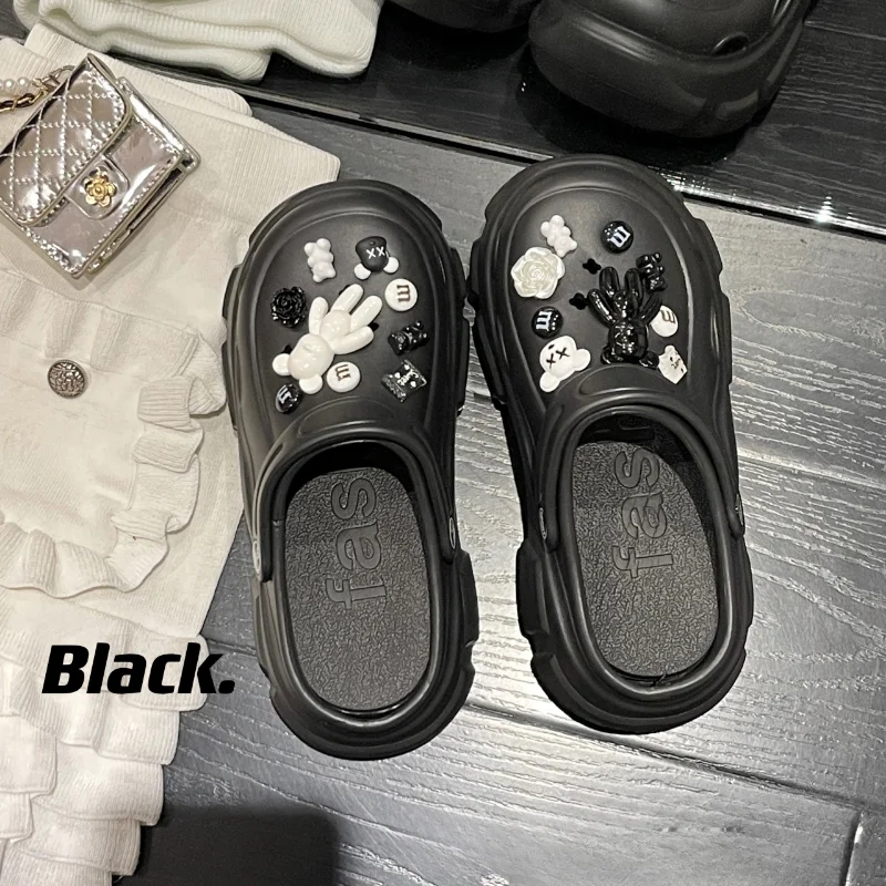 Women's Sandals Summer Fashion EVA Soft Bottom Slippers Outdoor Garden Shoes Hollow Breathable Female Shoes High Quality Sandals