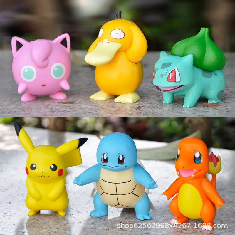 

Pokémon anime around Pikachu and other 6 model desktop decorations
