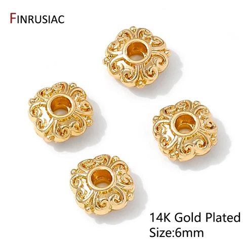 Разделители для бусин FINRUSIAC золотые латунные