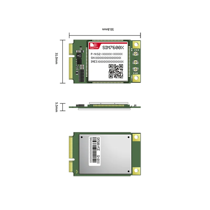 

SIMCOM SIM7600 series LTE Cat1 mini pcie module SIM7600A SIM7600SA SIM7600E SIM7600G SIM7600NA LTE-TDD/ LTE-FDD/HSPA+/GSM/GPRS