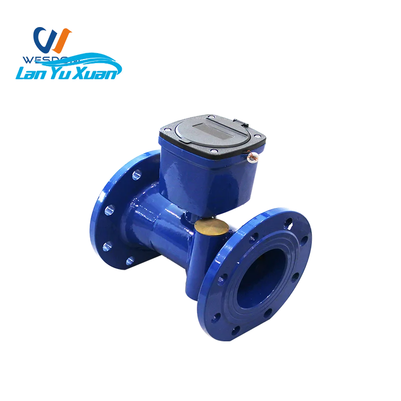 

DN80 ultrasonic water meter with MODBUS output smart water meter 3.6V battery powered two-channel