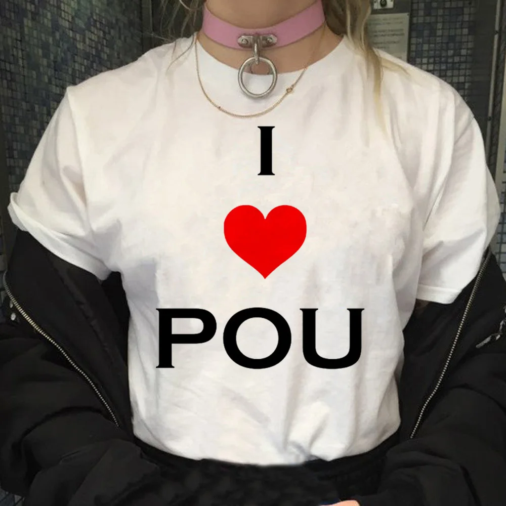 Женская смешная комиксная футболка Pou аниме одежда