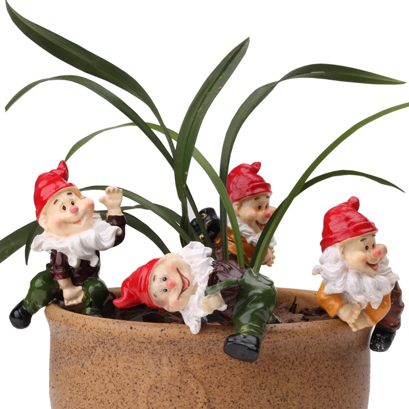 

Gnome Dwarfs Decor Statue Figurine For Potted Plants Decoration