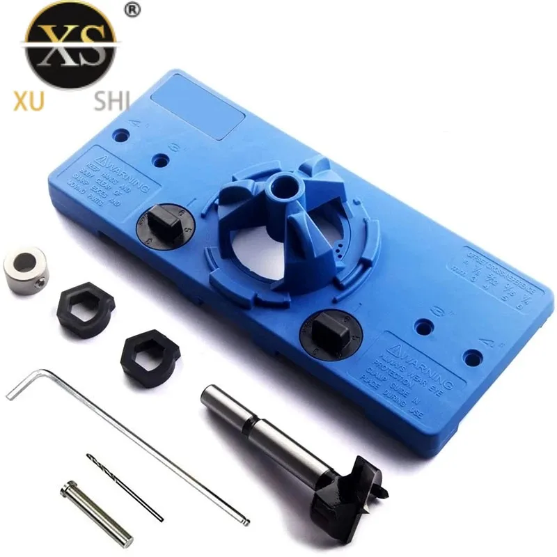 

35mm Concealed Hinge Jig kit Cup Style Hinge Jig Boring Hole Drill Guide Forstner Bit Wood Cutter Carpenter Woodworking DIY Tool