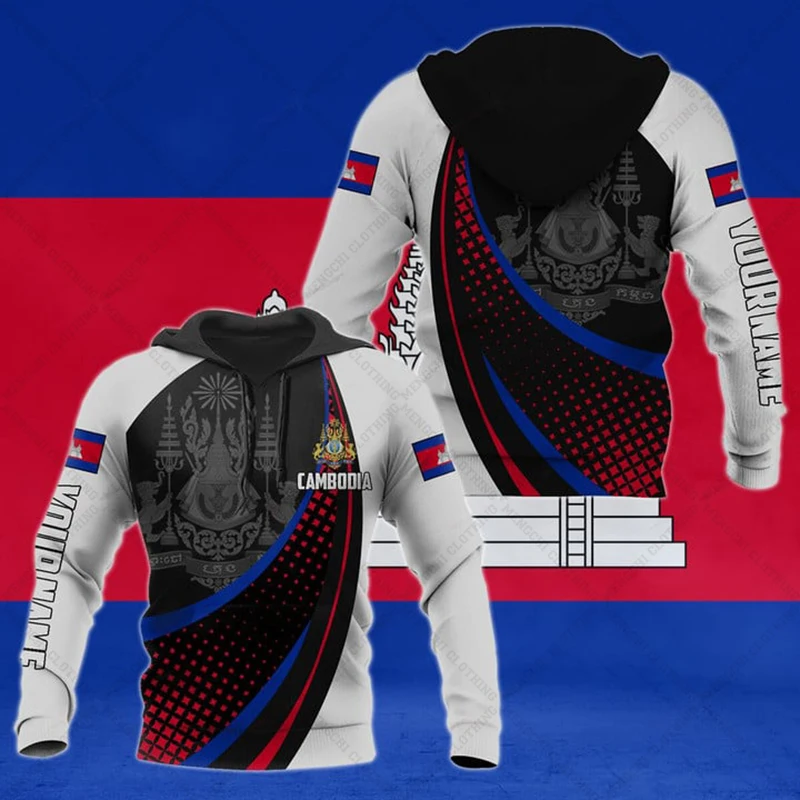 Полиэстеровые толстовки NoEnName_Null с эмблемой Камбоджи