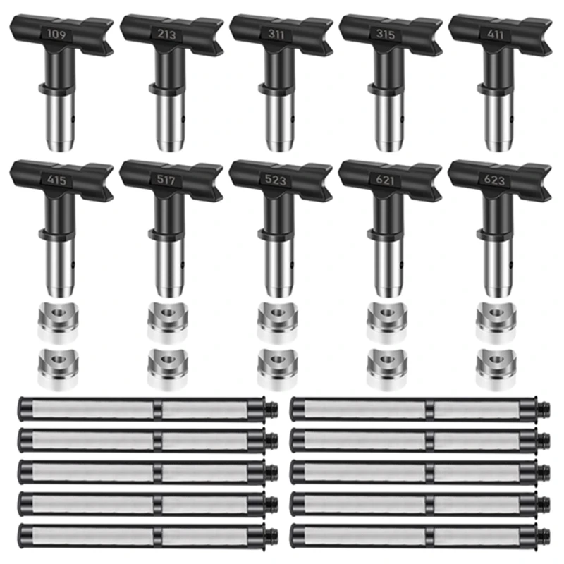 

10Pcs Spray Tips Reversible Spray Tip And Filter For Airless Sprayer Accessories