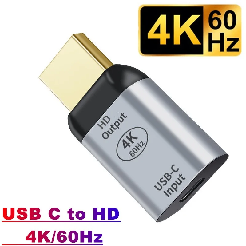 USB C Cable to HDMI-Compatible Adapter 4K 60Hz Type C to HDMI-Compatible Thunderbolt3 Cable to HDMI Connector for Macbook