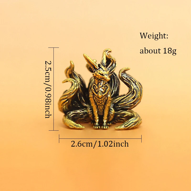 

Миниатюрная латунная статуэтка лисы Lucky 7 Tails