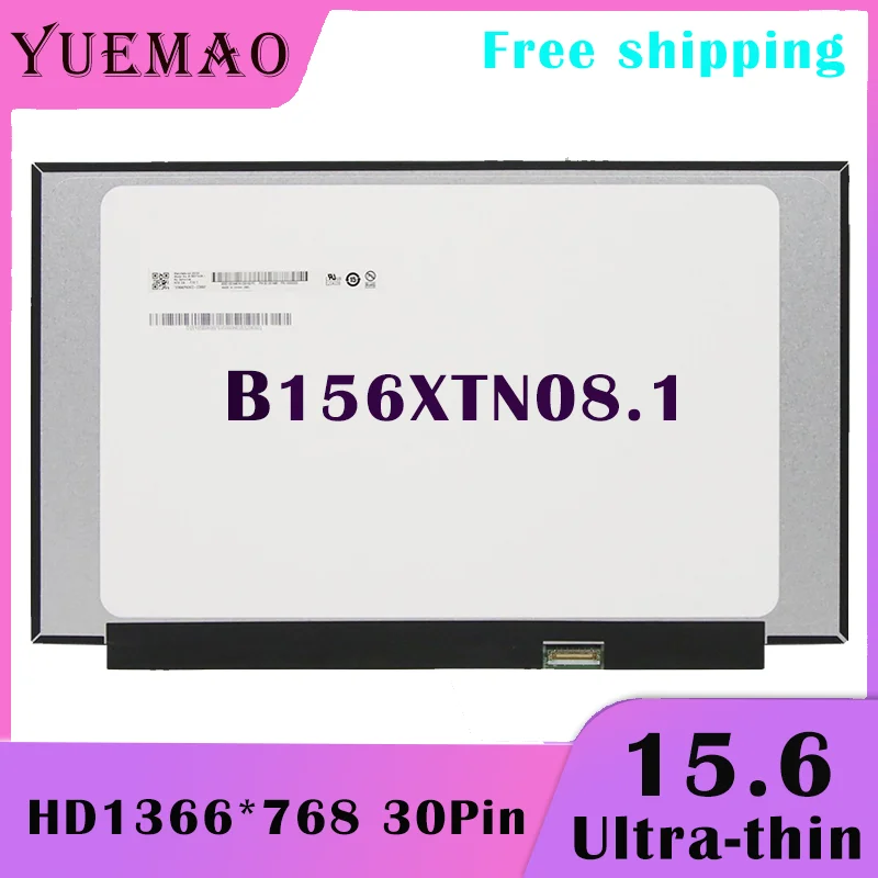Tela Lcd do Portátil de Polegadas B156xtn08.1 para hp Tpn-c139 Q208 Q211 Hd1366x768 Edp 30pin Display Lcd Reparação Substituição 15.