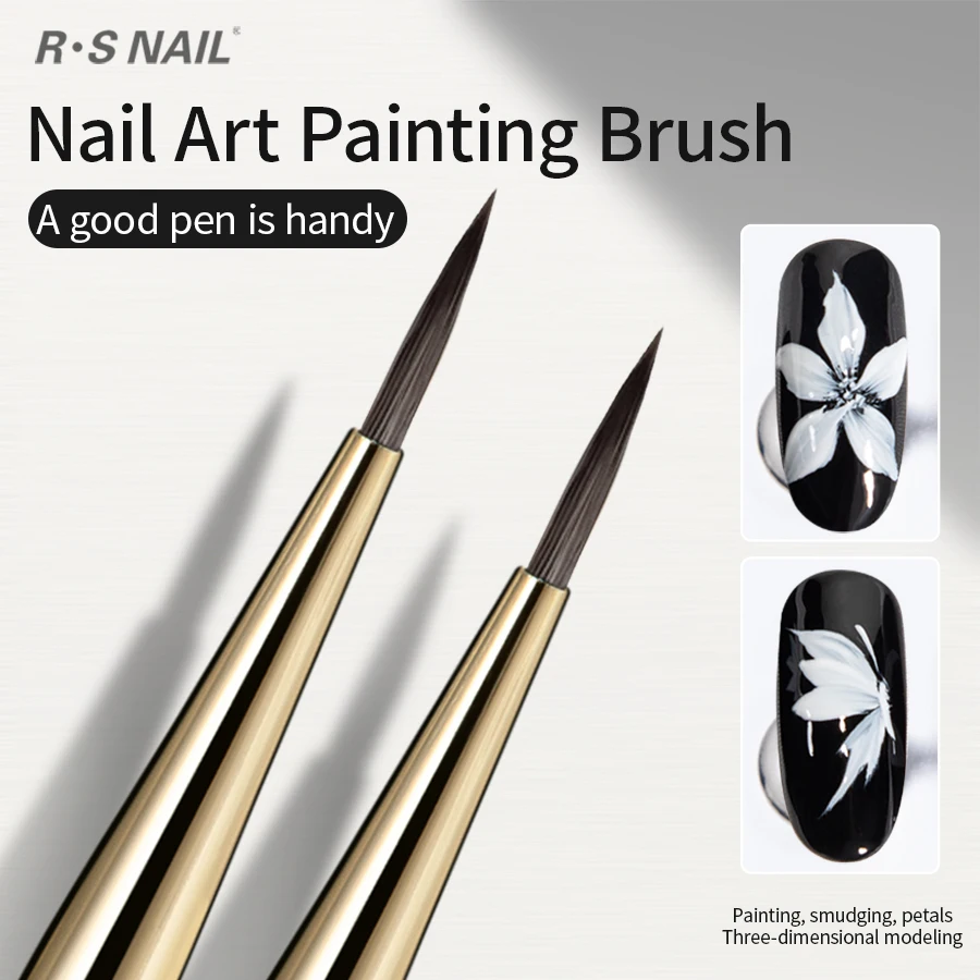 RS Кисть для рисования ногтей акриловые линии ручка в полоску сетка цветок