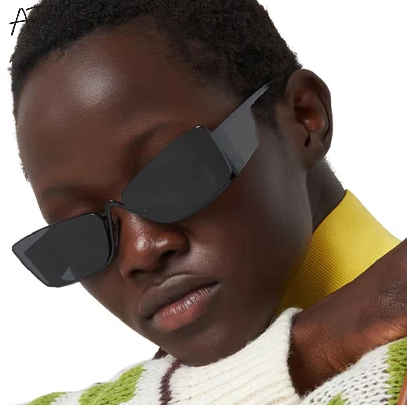 

Semi-Rimless Cat Eye Sunglasses Women New Luxury Brand Sun Glasses Female Y2k Punk Shades Fashion Frameless Cateye Eyewear Men